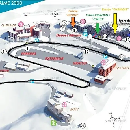 Lejlighed Aime 2000 - 3/4 Pers - Partie Etoile - Plagne Aime 2000 - E09a2 Mae-8404 *